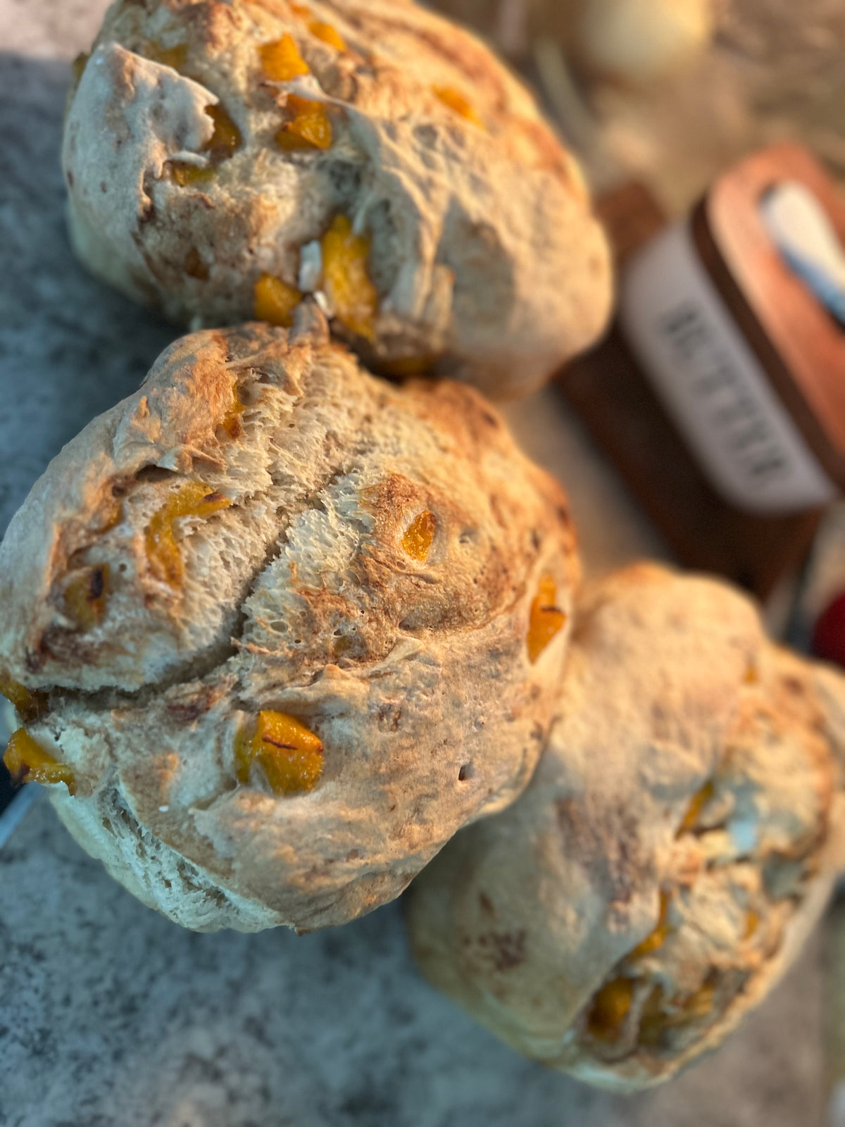 Peaches and Sweet Cream Cheese Sourdough