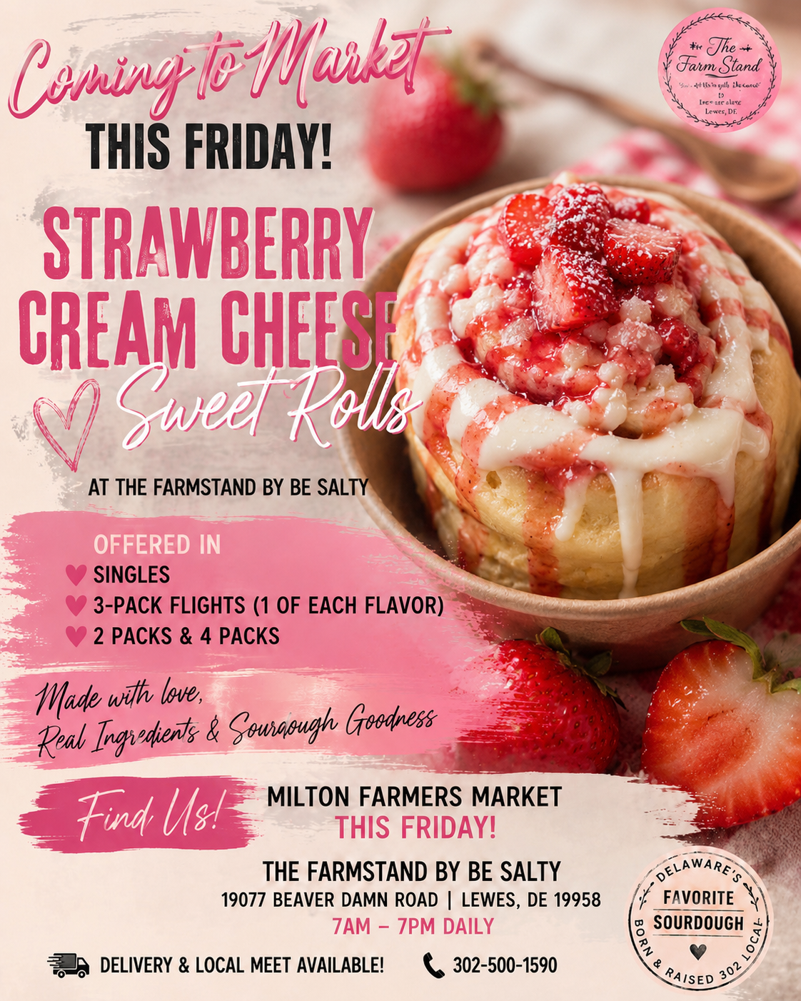 Jumbo Strawberry Cheesecake Rolls