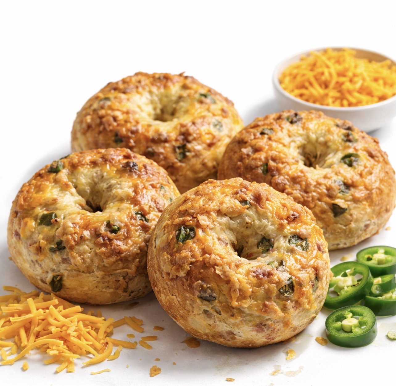 Jalapeno Cheddar Sourdough Bagels – Fresh & Handcrafted