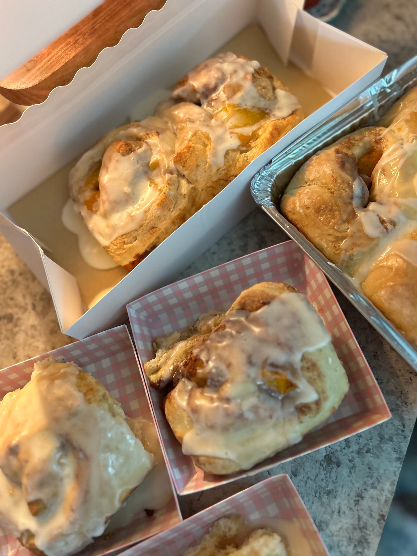 Peach Cobbler Sweet Rolls