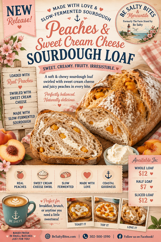 Peaches and Sweet Cream Cheese Sourdough