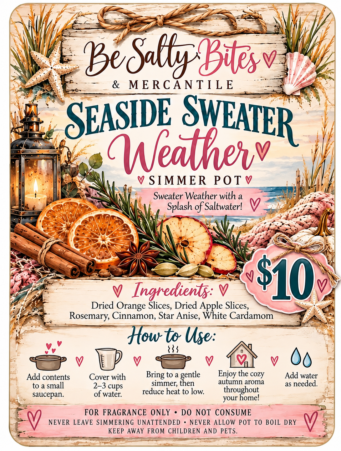 Seaside Sweater Weather- Simmer Pot