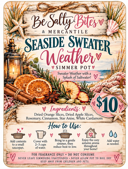 Seaside Sweater Weather- Simmer Pot