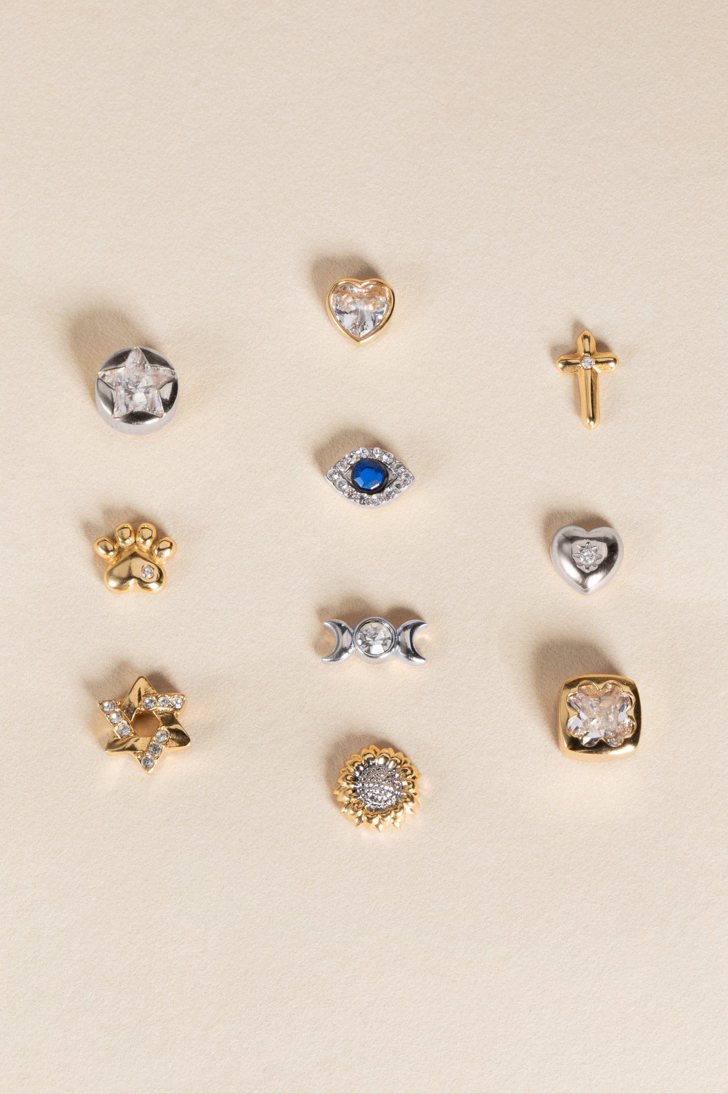 Crystal Heart Mini Stud Earrings