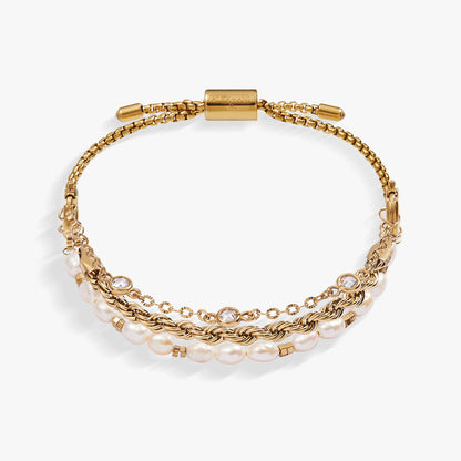 Crystal + Pearl Stranded™ Bracelet Set