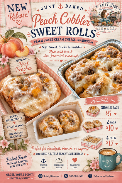Peach Cobbler Sweet Rolls
