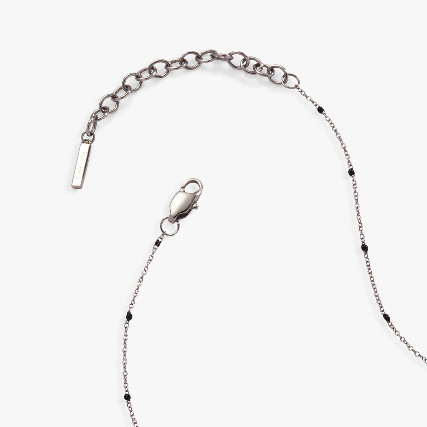 Enamel Black Dot Chain Necklace