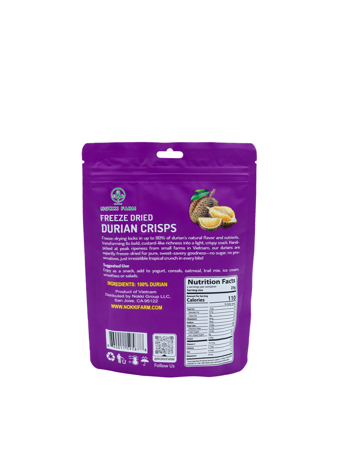 Freeze-Dried Durian