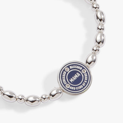 “Mama — Stressed, Blessed and Kind of a Mess” Stretch Bracelet
